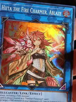 Yugioh! Hiita the Fire Charmer, Ablaze RA04-EN074 Super Rare 1st Ed NM - Image 3