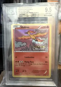 Pokemon TCG Moltres #XY127 Fates Collide Pre Release Promo 2014-16 BGS 9.5 - Image 1