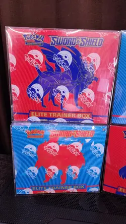 Pokemon TCG Sword & Shield Base Rare Print Elite Trainer Box Set 4x ETB Sealed - Image 2
