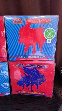 Pokemon TCG Sword & Shield Base Rare Print Elite Trainer Box Set 4x ETB Sealed - Image 3