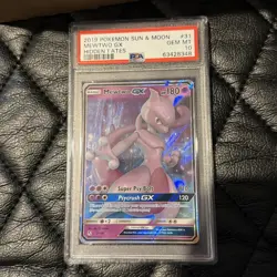 2019 Pokemon Sun & Moon Hidden Fates #31 Mewtwo Gx PSA 10 GEM MINT - Image 1