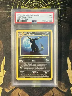 Pokemon Umbreon 13/75 Neo Discovery 1st Edition Vintage Holo PSA 1 - Image 1