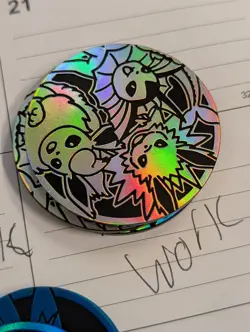 Pokemon Eeveelution Flareon Vaporeon Jolteon Jumbo Holo Coin - Image 1