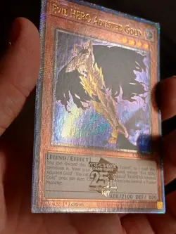 EVIL HERO ADUSTED GOLD QUARTER CENTURY SECRET RARE RA04-EN029 YUGIOH! - Image 3