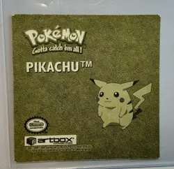 PIKACHU RECUPERATING 1999 POKEMON ARTBOX SERIES 1 Rare Gold Foil ANIME STICKER - Image 3