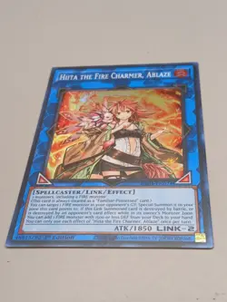 Yugioh! Hiita the Fire Charmer, Ablaze RA04-EN074 Super Rare 1st Ed NM - Image 1
