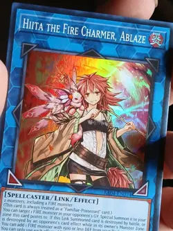 Yugioh! Hiita the Fire Charmer, Ablaze RA04-EN074 Super Rare 1st Ed NM - Image 3