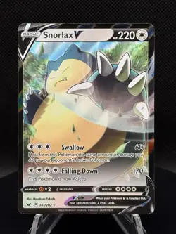 💤✨ Pokemon TCG – Snorlax V 141/202 – Sword & Shield – Full Art Ultra Rare – NM - Image 1
