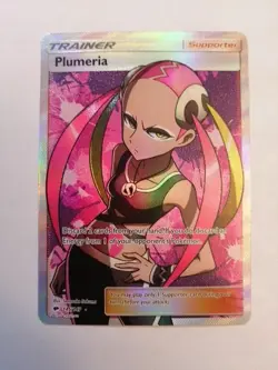 Pokemon Plumeria 145/147 Full Art Trainer Sun & Moon Burning Shadows - Image 1