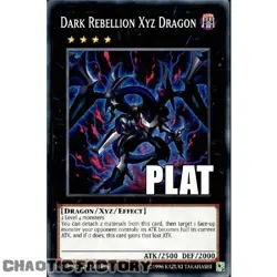 YUGIOH RA04-EN237 Dark Rebellion Xyz Dragon Platinum Secret Rare 1st Edition NM - Image 1