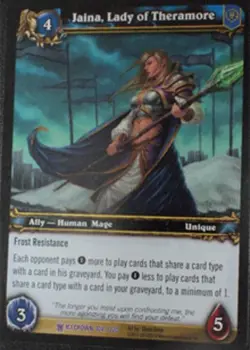 Moderate Play WoW TCG Jaina, Lady of Theramore Icecrown World of Warcraft - Image 1