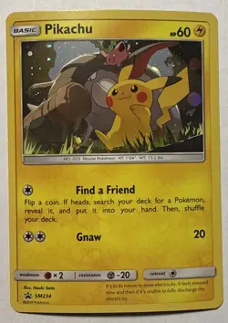 Pokemon Pikachu SM234 Holo Rare Card Sun & Moon Promo Near Mint - Image 1