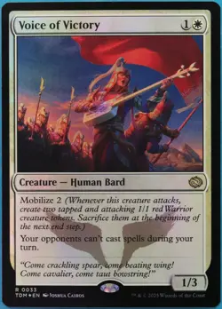 Voice of Victory FOIL Tarkir: Dragonstorm NM White Rare CARD (515162) ABUGames - Image 1