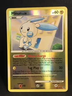 Minun 32/132 NM Reverse Holo Vintage Pokemon Card. Fast Shipping! - Image 1