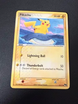 Pokemon TCG Pikachu Pop Series 5 12/17 Non Holo Card 2007 - LP - Image 1