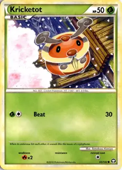 Kricketot 65/102 Triumphant Pokemon Card TCG - Image 1