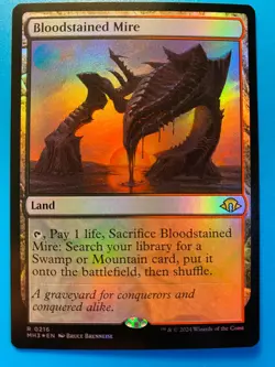 MTG 1x FOIL Bloodstained Mire # 216 Modern Horizons 3 Magic the Gathering x1 NM - Image 1