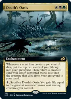 1x Death's Oasis ~ Extended Art - Foil NM-Mint, English Ikoria: Lair of Behemoth - Image 1
