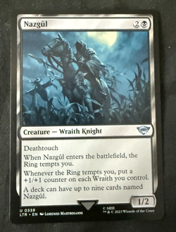 Magic the Gathering Nazgul 339 Uncommon Black Creature from LOTL - Image 1