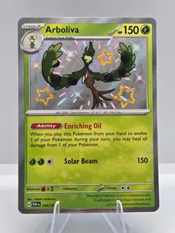 Arboliva 104/091 Shiny Rare Paldean Fates Pokemon NM - Image 1