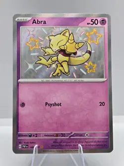 Abra 148/091 Shiny Rare Paldean Fates Pokemon NM - Image 1