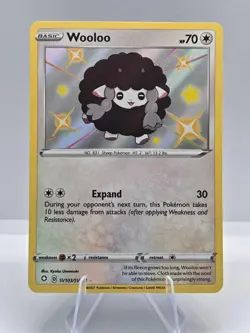 Wooloo SV103/SV122 Shiny Rare Shining Fates Shiny Vault Pokemon NM - Image 1