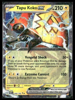 Tapu Koko ex - 068/182 - Paradox Rift (PAR) Double Rare Holo Pokemon TCG - Image 1