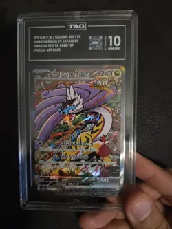 TAG 10 GEM MINT JAPANESE POKEMON 2024 Raging Bolt ex 222/187 SV8a - Image 1