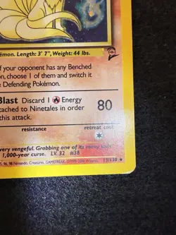 Pokemon Ninetales Holo 13/130 from Base Set 2 in DMG condition! - Image 5
