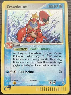 Crawdaunt 3/97 Pokemon TCG E-Series EX Dragon Holo Light Play LP - Image 1
