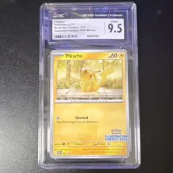 Pokemon Pikachu Promo 225 Scarlet & Violet 2025 Regular 70HP Dom CGC 9.5 - Image 1