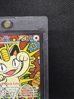 Meowth EX 121/088 Perfect Order Pokemon TCG Full Art Illustration Rare - Image 3