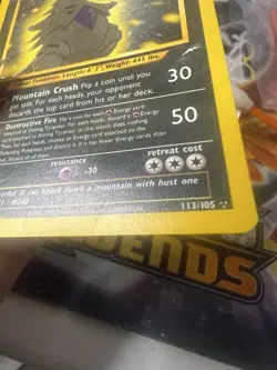 Pokemon Shining Tyranitar 113/105 Neo Destiny Holo Secret Rare Unlimited - Image 2