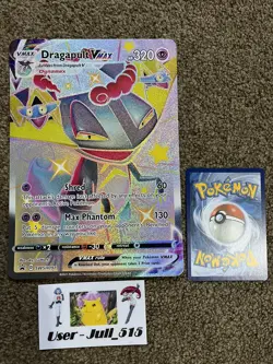 Pokemon TCG Dragapult Vmax Sword & Shield SWSH097 Holo Jumbo Black Star Promo - Image 1