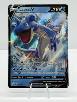 Pokemon TCG Lapras V Swsh01: Sword & Shield 049/202 Ultra Rare Holo - Image 1