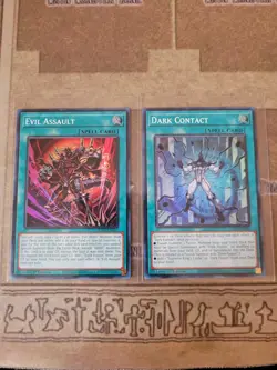 YUGIOH EVIL ASSAULT + DARK CONTACT SUDA SUPER 1ST ED NM - Image 1
