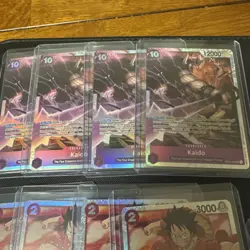 One Piece Card Game Lot 16 Holo Cards Luffy Kaido Boa Hancock Law NM - Image 2