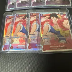 One Piece Card Game Lot 16 Holo Cards Luffy Kaido Boa Hancock Law NM - Image 3