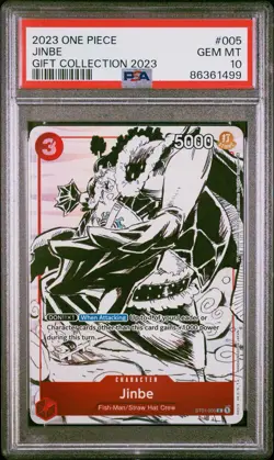 Ships Fast! Jinbe (Gift Collection 2023) ST01-005 One Piece Promotion Foil PSA - Image 1