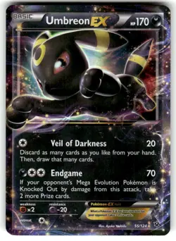 Umbreon EX 55/124 Fates Collide Holo LP/NM Pokemon Card See Photos-e - Image 1