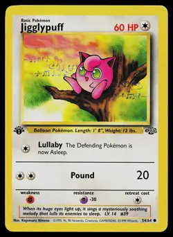 Pokemon Card - Jigglypuff Jungle 54/64 1st Edition - Image 1
