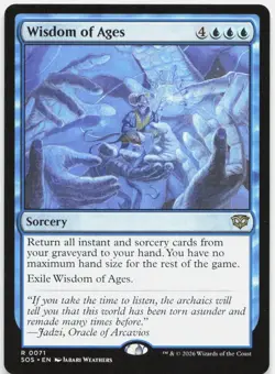 Wisdom of Ages NM Secrets of Strixhaven MTG Magic the Gathering Blue Eng Card - Image 1