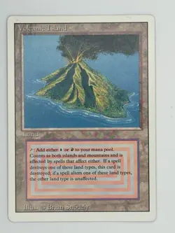 Volcanic Island - Revised Edition - Magic The Gathering - MTG - NM Condition - Image 1