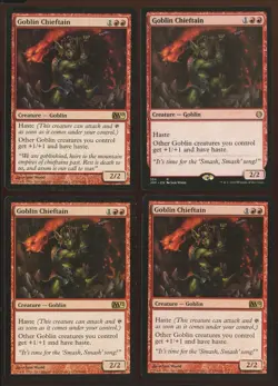 4x Goblin Chieftain Rare Ex/LP M10 M12 Core Set Jumpstart Magic Gathering MTG - Image 1