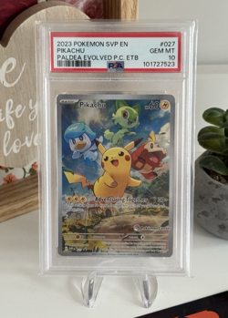 Paldea Evolved Pokemon Center Promo #027 Pikachu 2023 Pokemon PSA 10 - Image 3
