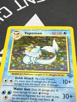 LP - 1999 Vaporeon Pokemon Card Holo Jungle Set 12/64 WOTC - Image 2
