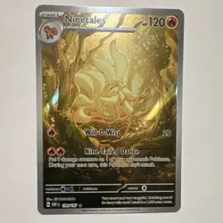 Pokemon TCG Ninetales 199/197 SV03 Obsidian Flames Illustration Rare Holo 120 HP - Image 1