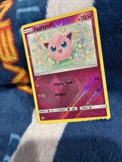 2019 POKEMON SUN & MOON HIDDEN FATES 41 JIGGLYPUFF-REVERSE FOIL Mint Condition - Image 5