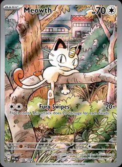 Meowth 106/094 Holo - Pokemon ME02: Phantasmal Flames - NM - Image 1