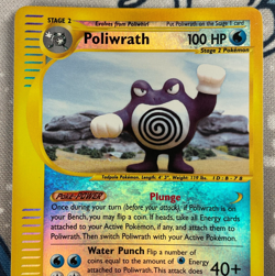 Poliwrath 24/165 Reverse Holo Rare Expedition Base Set Pokemon Card 2002 LP/MP - Image 2